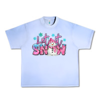 Grape Ice let it snow pink christmas snowman Urban Heavy Tee - MaliasSmallBusiness