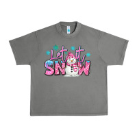 Tornado let it snow pink christmas snowman Urban Heavy Tee - MaliasSmallBusiness