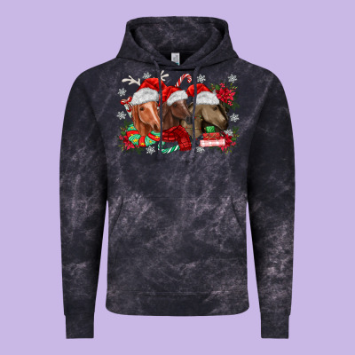 Christmas Horses Vintage Hoodie Designed By Maliassmallbusiness