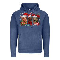 Vintage Denim christmas horses Vintage Hoodie - MaliasSmallBusiness