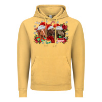 Vintage Mustard christmas horses Vintage Hoodie - MaliasSmallBusiness