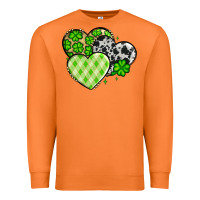 Carrot St. Patrick's Day cowhide hearts Premium Sweatshirt - OliviaCreatesArt