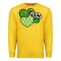 Lemon St. Patrick's Day cowhide hearts Premium Sweatshirt - OliviaCreatesArt