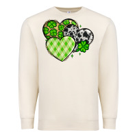 Sandshell St. Patrick's Day cowhide hearts Premium Sweatshirt - OliviaCreatesArt