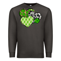 Smoke St. Patrick's Day cowhide hearts Premium Sweatshirt - OliviaCreatesArt
