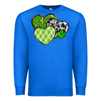 True Royal St. Patrick's Day cowhide hearts Premium Sweatshirt - OliviaCreatesArt