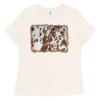 Bone cowhide background Ladies Tee - AdoDesignShop