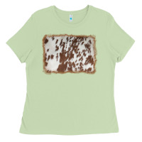 Matcha cowhide background Ladies Tee - AdoDesignShop