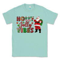 Holly Jolly Vibes Christmas With Santa Classic Tee | Teevron