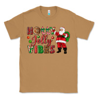 Toasted Coconut Holly Jolly vibes Christmas with Santa Classic Tee - NancyCooperArtShop