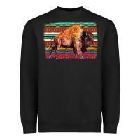 Black Aztec Buffalo Heavyweight Sweatshirt - Bettercallsaul