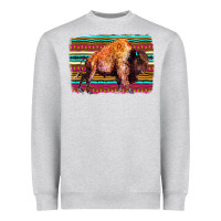 Heather Grey Aztec Buffalo Heavyweight Sweatshirt - Bettercallsaul