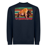 Navy Aztec Buffalo Heavyweight Sweatshirt - Bettercallsaul