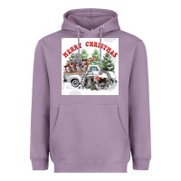 Lavender merry chrıstmas Heavyweight Hoodie - FaDigitalArtStudio