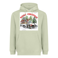 Matcha merry chrıstmas Heavyweight Hoodie - FaDigitalArtStudio