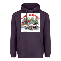 Plum merry chrıstmas Heavyweight Hoodie - FaDigitalArtStudio