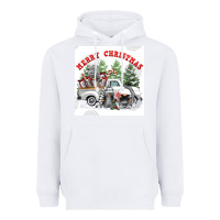 White merry chrıstmas Heavyweight Hoodie - FaDigitalArtStudio
