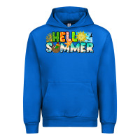 Cobalt Hello Summer Urban Hoodie - CowhideDigitalArt