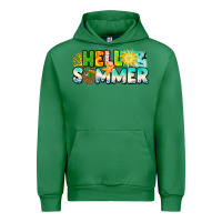 Emerald Hello Summer Urban Hoodie - CowhideDigitalArt
