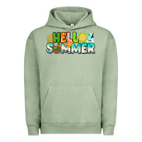 Pigment Oil Green Hello Summer Urban Hoodie - CowhideDigitalArt