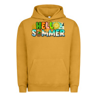Pigment Peanut Butter Hello Summer Urban Hoodie - CowhideDigitalArt