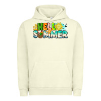 Pigment Pistachio Hello Summer Urban Hoodie - CowhideDigitalArt