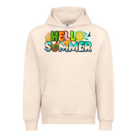 Sandshell Hello Summer Urban Hoodie - CowhideDigitalArt