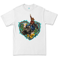White western heart bullfighter  cactus sunflower aztek pattern Premium Tee - BarkalooDesign