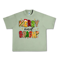 Oil Green merry and bright Urban Heavy Tee - MaliasSmallBusiness