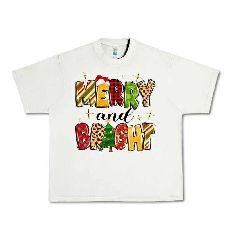Merry And Bright Urban Heavy Tee by MaliasSmallBusiness | Teevron