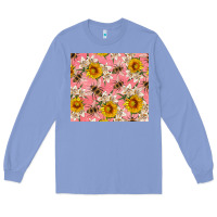 Colony Blue bees and flowers Long Sleeve Tee - Artiststas
