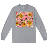 Heather Grey bees and flowers Long Sleeve Tee - Artiststas