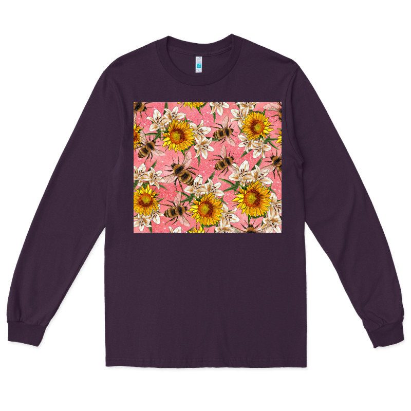 Bees And Flowers Long Sleeve Tee by Artiststas | Teevron