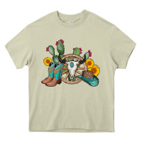 Mossy wheel bull skull western cowboy Heavy Core Tee - AdoDesignShop