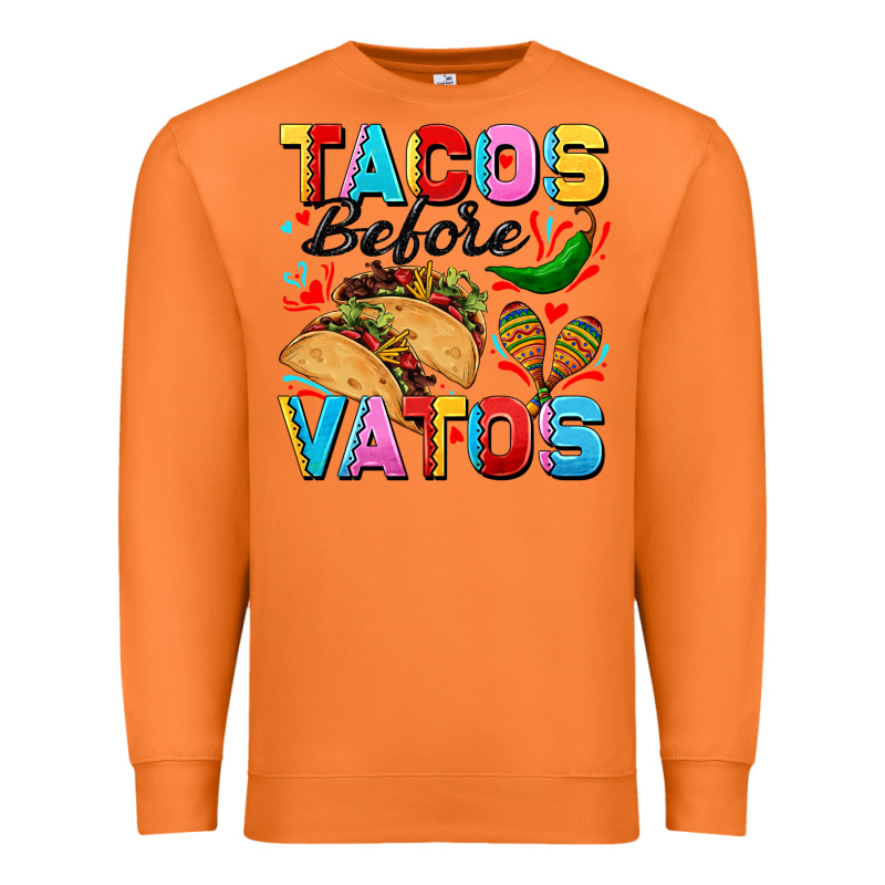 Tacos Before Vatos Valentine's Day Premium Sweatshirt by FaDigitalArtStudio | Teevron