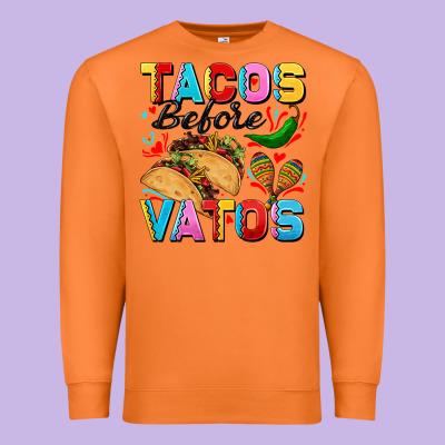 Tacos Before Vatos Valentine's Day Premium Sweatshirt Designed By Fadigitalartstudio