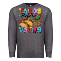 Charcoal Heather Tacos before Vatos Valentine's Day Premium Sweatshirt - FaDigitalArtStudio
