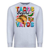 Heather Grey Tacos before Vatos Valentine's Day Premium Sweatshirt - FaDigitalArtStudio