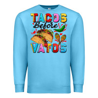 Ocean Blue Tacos before Vatos Valentine's Day Premium Sweatshirt - FaDigitalArtStudio