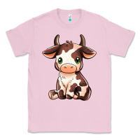 Bubblegum Pink Baby Brown Cow Classic Tee - MaliasSmallBusiness
