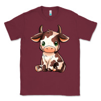 Burgundy Baby Brown Cow Classic Tee - MaliasSmallBusiness
