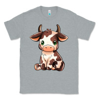 Heather Grey Baby Brown Cow Classic Tee - MaliasSmallBusiness