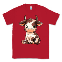 Red Baby Brown Cow Classic Tee - MaliasSmallBusiness