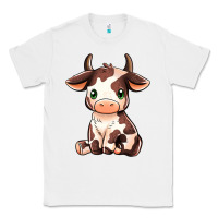 White Baby Brown Cow Classic Tee - MaliasSmallBusiness