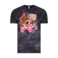 Cloud Black reindeer head christmas Vintage Tee - MaliasSmallBusiness