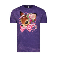 Cloud Purple reindeer head christmas Vintage Tee - MaliasSmallBusiness