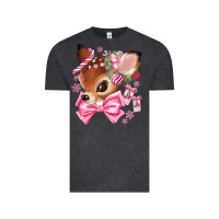Vintage Black reindeer head christmas Vintage Tee - MaliasSmallBusiness