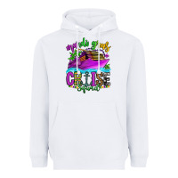 White mardi gras cruise squad Heavyweight Hoodie - OliviaCreatesArt