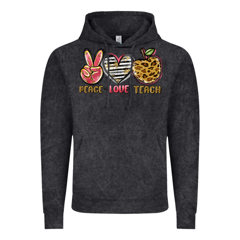 Peace Love Teach Vintage Hoodie by NancyCooperArtShop | Teevron
