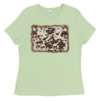 Matcha cowhide background Ladies Tee - AdoDesignShop